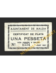 MALDA (Lleida) - 1 pesseta 1937