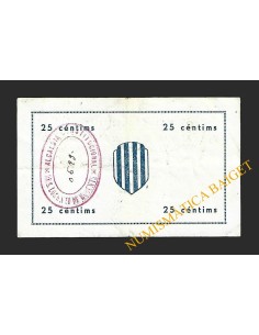 LLORENÇ DE MORUNYS (Lleida) - 25 cèntims 1937 2