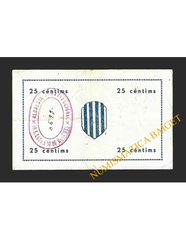 LLORENÇ DE MORUNYS (Lleida) - 25 cèntims 1937