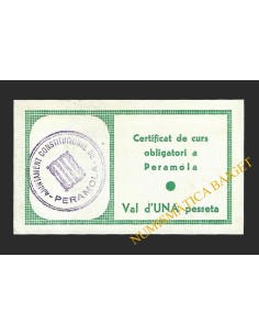 PERAMOLA (Lleida) - 1 pesseta 1937 2