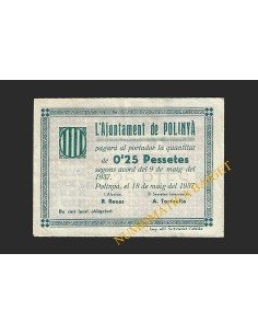 POLINYA (Barcelona) - 25 cèntims 1937