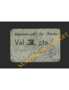 PONTS (Lleida) - 1 pesseta 1937