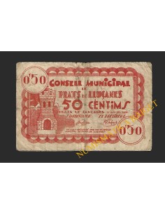 PRATS DE LLUÇANES (Barcelona) - 50 cèntims 1937