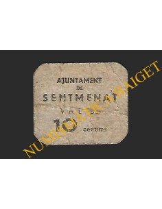 SENTMENAT (Barcelona) - 10 cèntims 1937