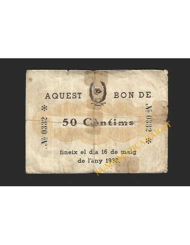 ULLASTRELL (Barcelona) - 50 cèntims 1937