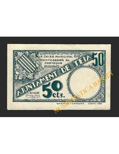 TEIA (Barcelona) - 50 cèntims 1937