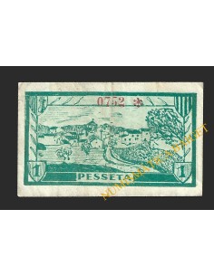 TORTELLA (Girona) - 1 pesseta 1937 2