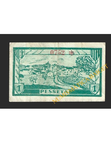 TORTELLA (Girona) - 1 pesseta 1937