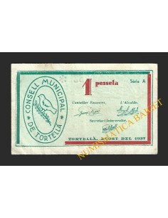 TORTELLA (Girona) - 1 pesseta 1937