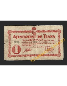 TIANA (Barcelona) - 1 pesseta 1937