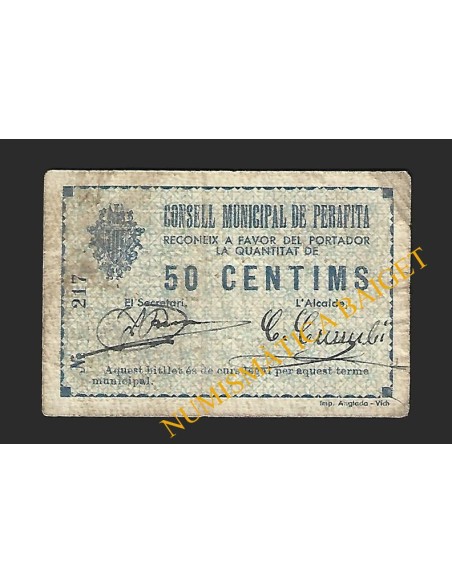 PERAFITA (Barcelona) - 50 cèntims 1937