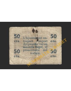 ARBUCIES (Girona) - 50 cèntims 1937 2