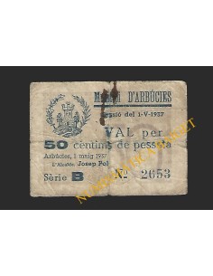 ARBUCIES (Girona) - 50 cèntims 1937