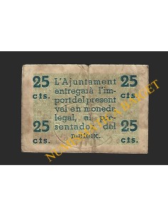ARBUCIES (Girona) - 25 cèntims 1937 2