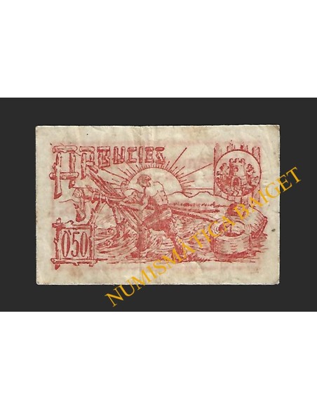 ARBUCIES (Girona) - 0,50 pessetes 1937