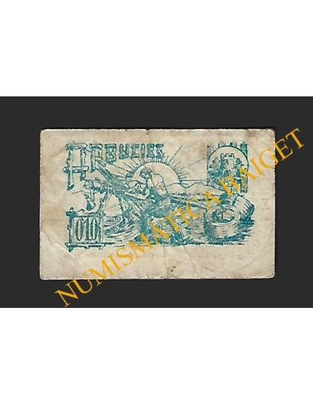 ARBUCIES (Girona) - 0,10 pessetes 1937