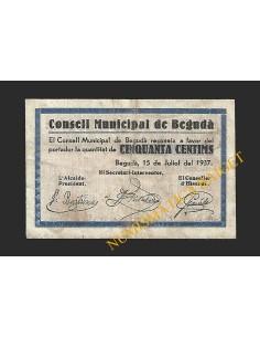 BEGUDA (Girona) - 50 centims 1937