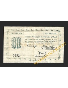 BELLCAIRE D'URGELL (Lleida) - 1 pesseta 1937