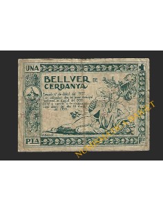 BELLVER DE CERDANYA (Lleida) - 1 pesseta 1937 2