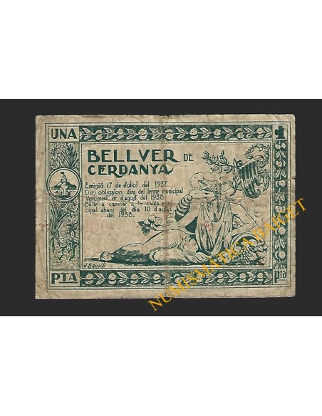 BELLVER DE CERDANYA (Lleida) - 1 pesseta 1937