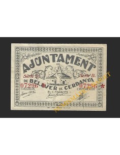 BELLVER DE CERDANYA (Lleida) - 25 cèntims 1937