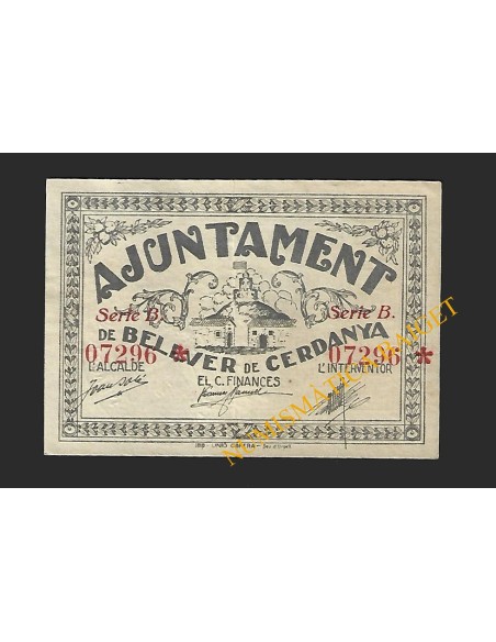 BELLVER DE CERDANYA (Lleida) - 25 cèntims 1937