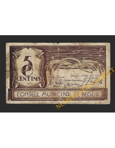 BEGUR (Lleida) - 50 cèntims 1937