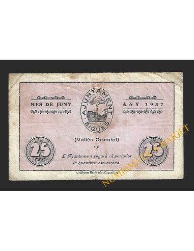 BIGUES (Barcelona) - 25 cèntims 1937