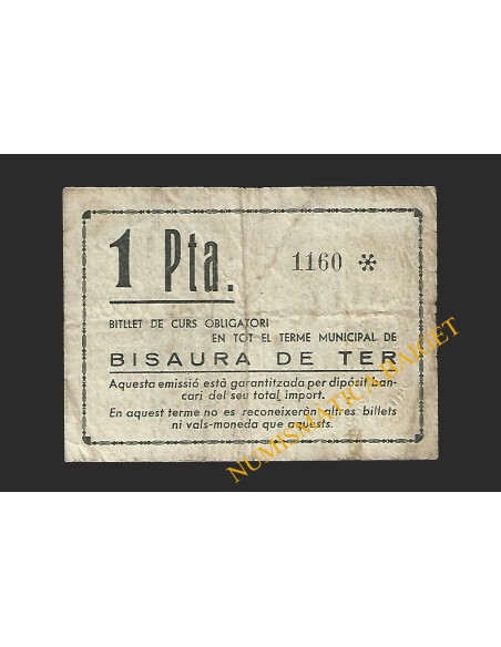 BISAURA DE TER (Barcelona) - 1 pesseta 1937