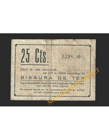 BISAURA DE TER (Barcelona) - 25 cèntims 1937