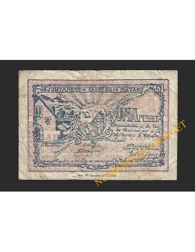 CABRERA DE MATARO (Barcelona) - 1 pesseta 1937
