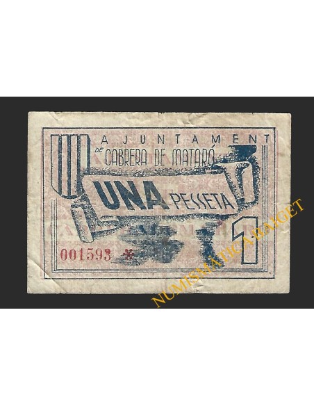 CABRERA DE MATARO (Barcelona) - 1 pesseta 1937