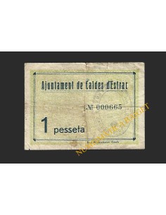 CALDES D'ESTRAC (Barcelona) - 1 pesseta 1937 2