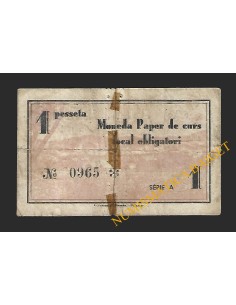 CALONGE DE LA COSTA BRAVA (Girona) - 1 pesseta 1937 2