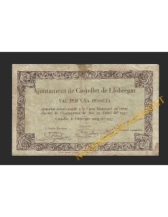 CASTELLET DE LLOBREGAT (Barcelona) - 1 pesseta 1937