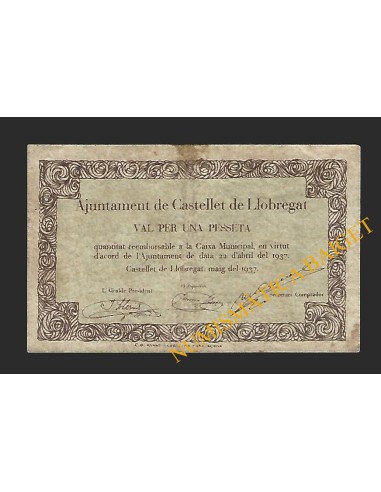 CASTELLET DE LLOBREGAT (Barcelona) - 1 pesseta 1937