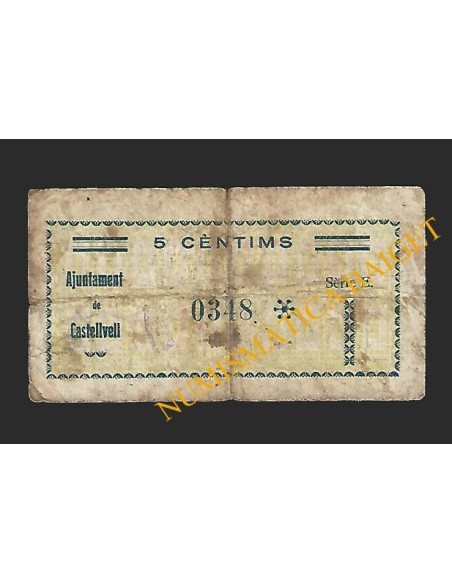 CASTELLVELL (Tarragona) - 5 cèntims 1937