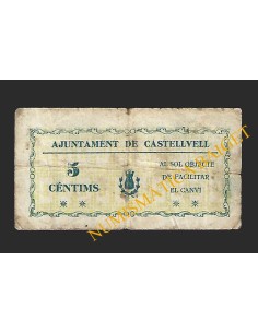 CASTELLVELL (Tarragona) - 5 cèntims 1937