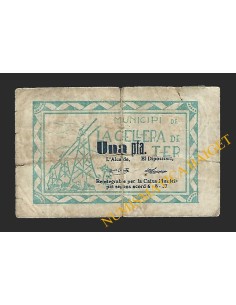 CELLERA DE TER (Girona) - 1 pesseta 1937
