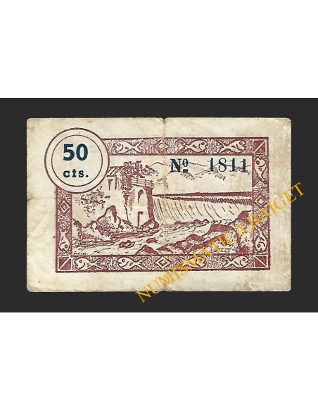 CELLERA DE TER (Girona) - 50 cèntims 1937