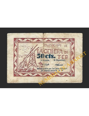 CELLERA DE TER (Girona) - 50 cèntims 1937