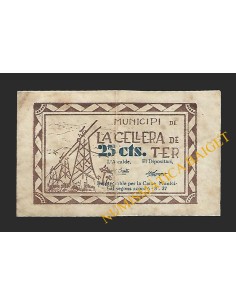 CELLERA DE TER (Girona) - 25 cèntims 1937