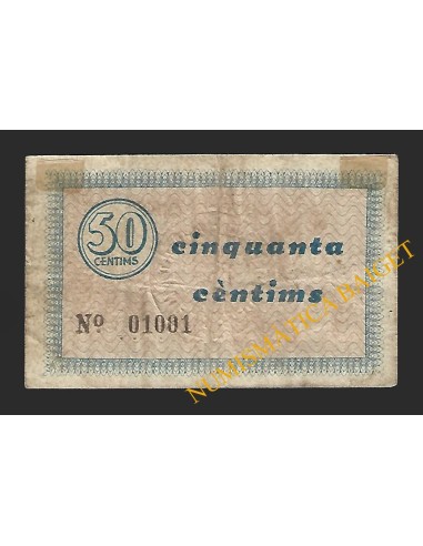 ESPLUGUES (Barcelona) - 50 cèntims 1937