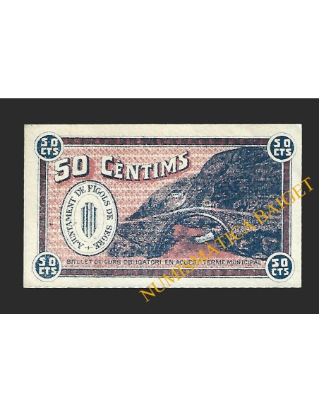 FIGOLS DE SEGRE (Lleida) - 50 cèntims 1937