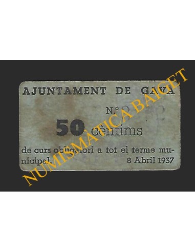 GAVÀ (Barcelona) - 50 cèntims 1937