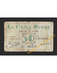 GRANER DE BAGES (Barcelona) - 50 cèntims 1937