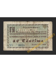 GRANYENA DE SEGARRA (Lleida) - 50 cèntims 1937