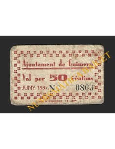 GUIMERÀ (Lleida) - 50 cèntims 1937