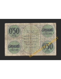 JONQUERA, LA (Girona) - 0,50  pessetes 1937 2