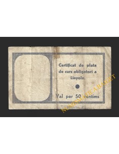 LINYOLA (Lleida) - 50 cèntims 1937 2